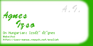 agnes izso business card